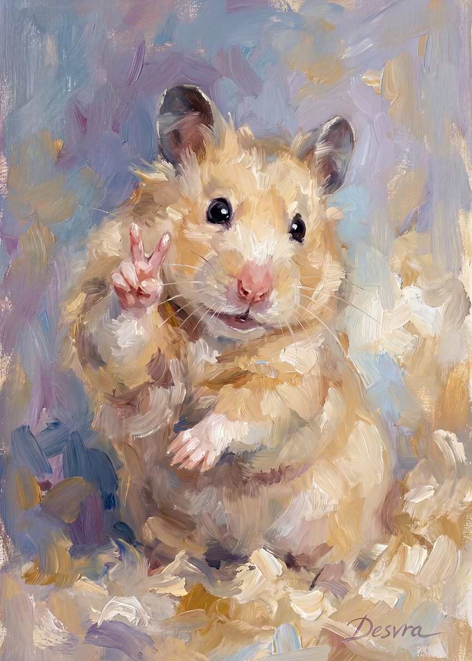 Cute Hamster Painting