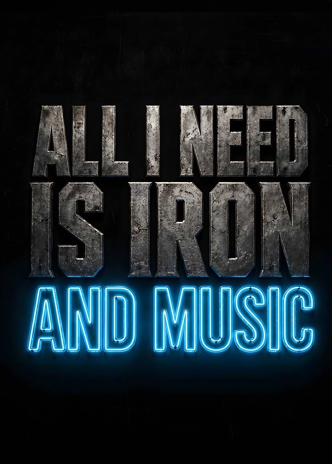 All I Need Is Iron And Music Gym Quote