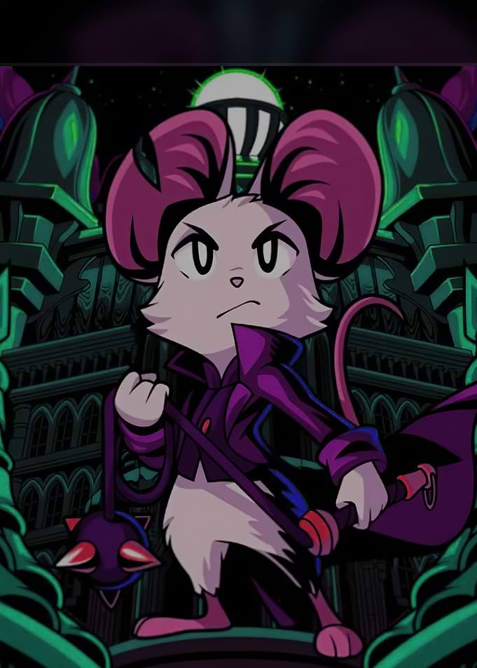 Anthropomorphic Mouse Character with Weapon