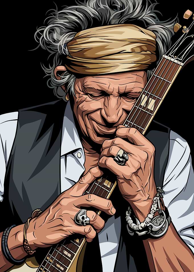 Keith Richards with Guitar