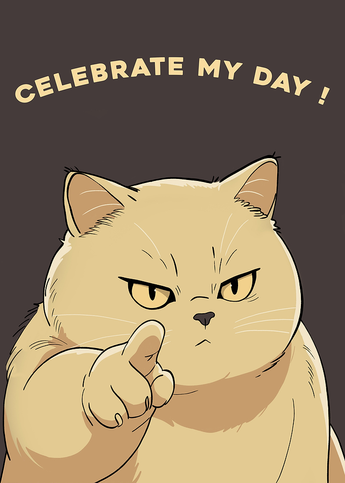 Grumpy Cat Points and Demands Celebration