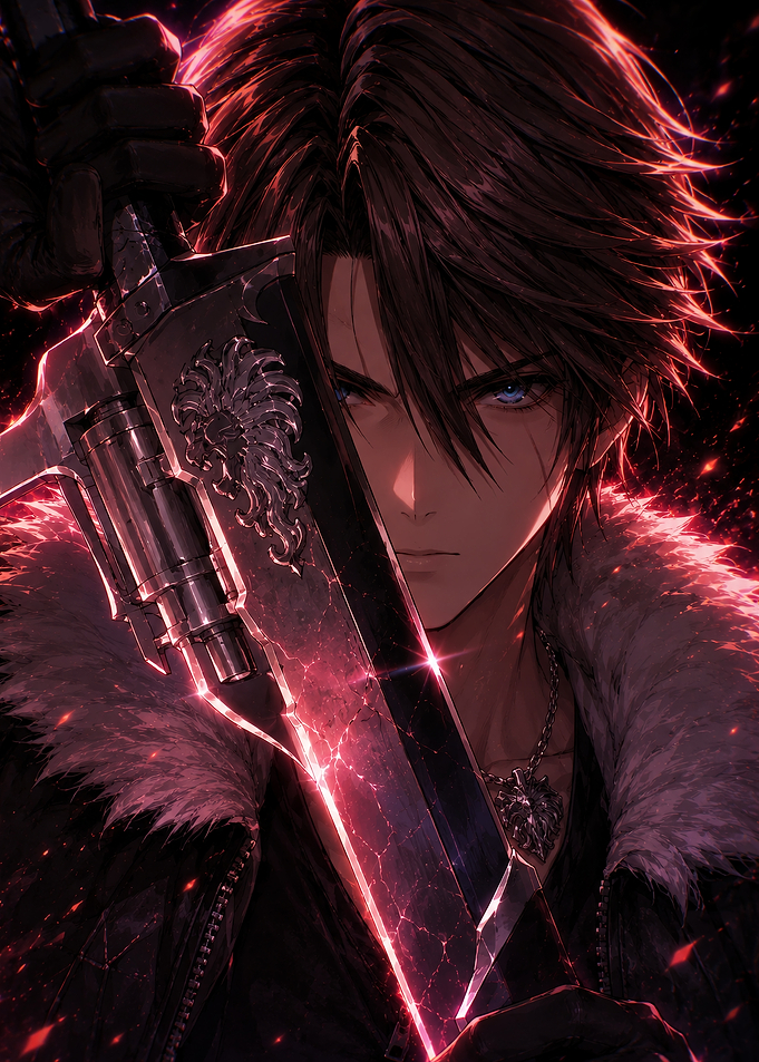 squall leonhart with gunblade