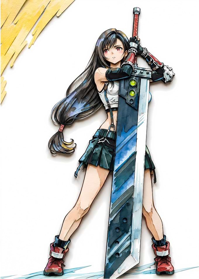 Tifa Lockhart with Buster Sword