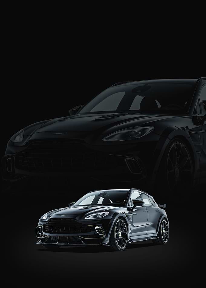 Black Aston Martin DBX SUV