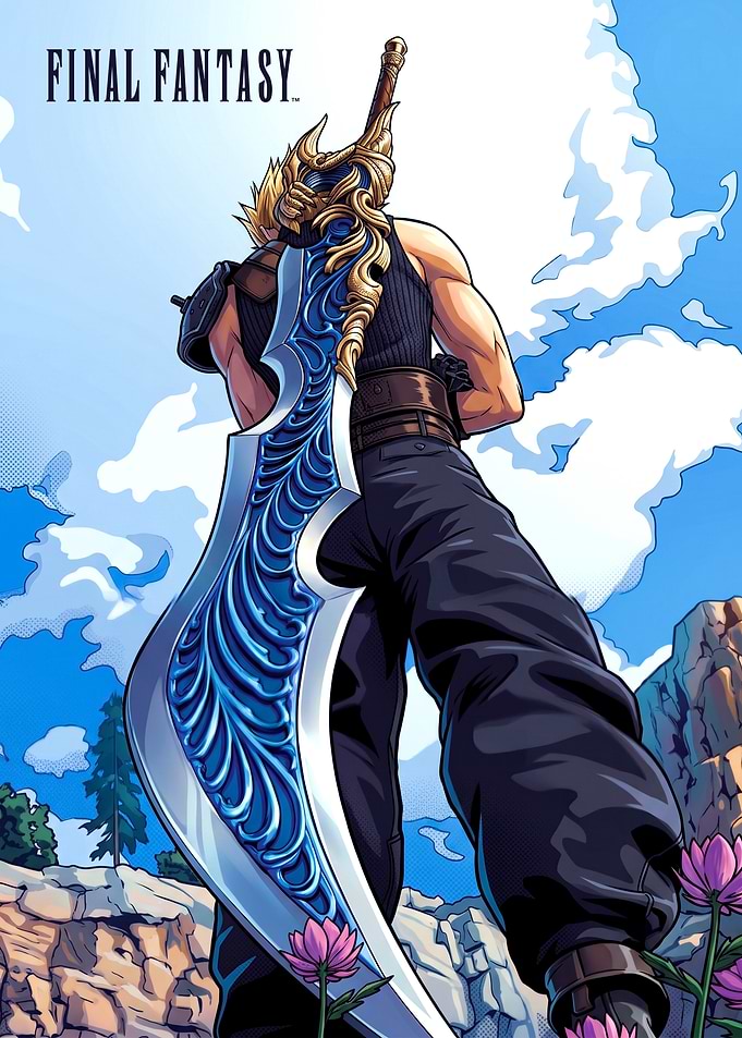 Final Fantasy Cloud Strife with Buster Sword