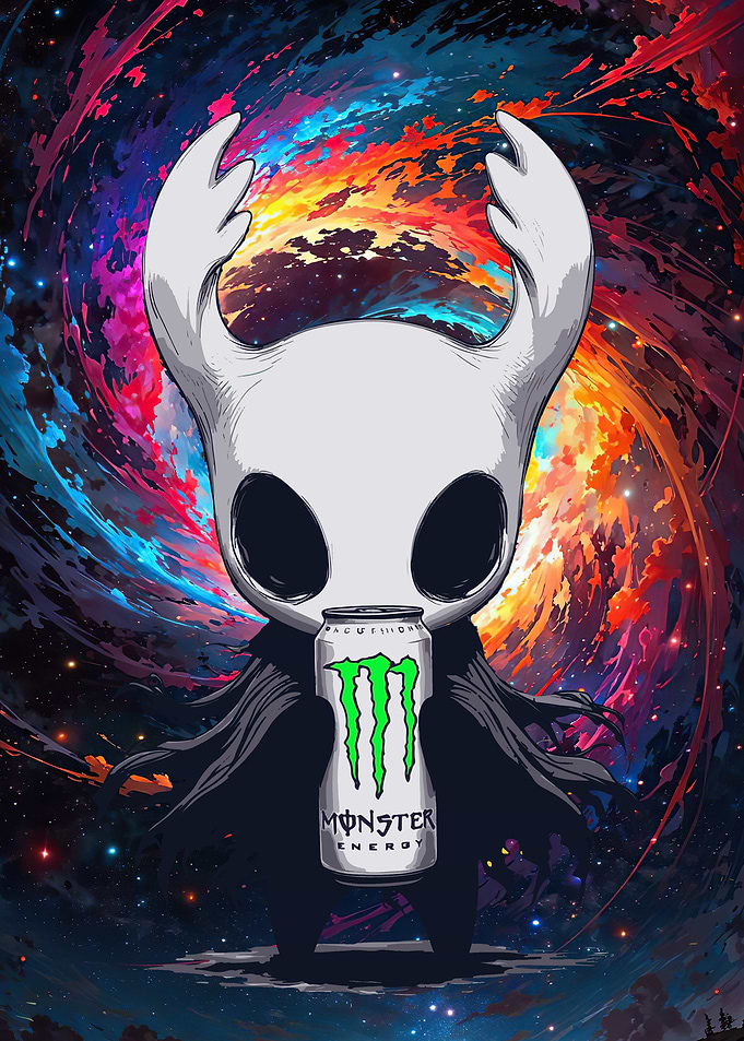 Hollow Knight with Monster Energy