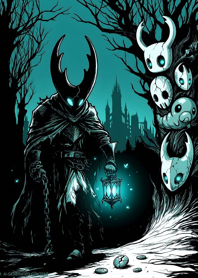 Hollow Knight Character with Lantern