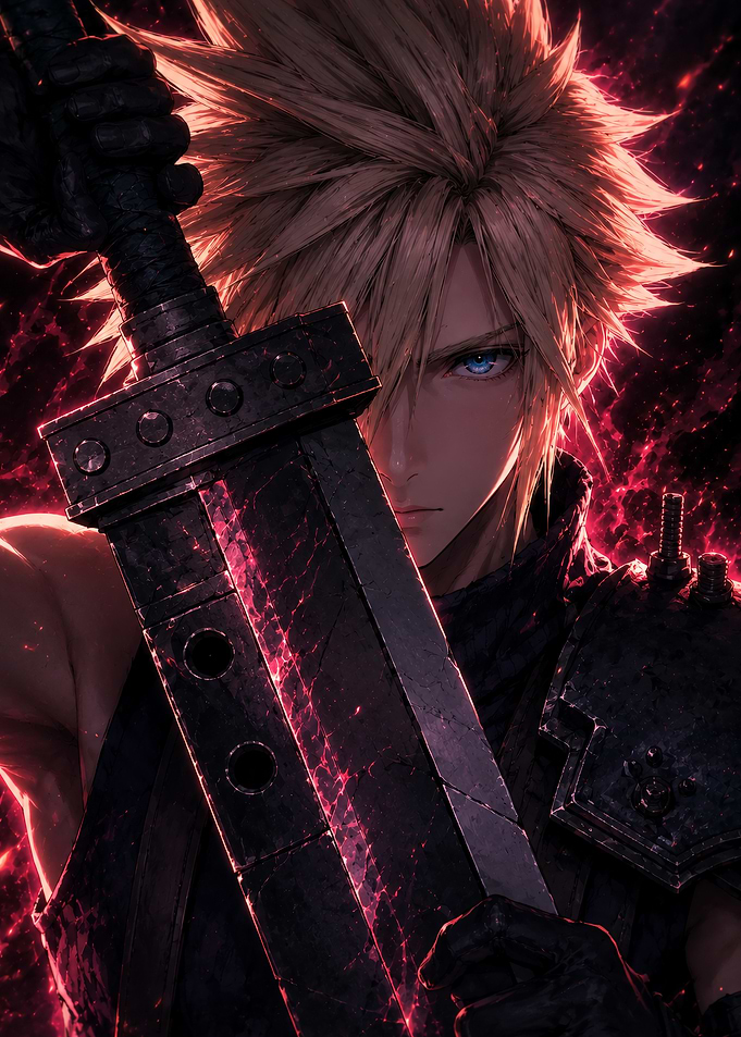 Cloud Strife with Buster Sword