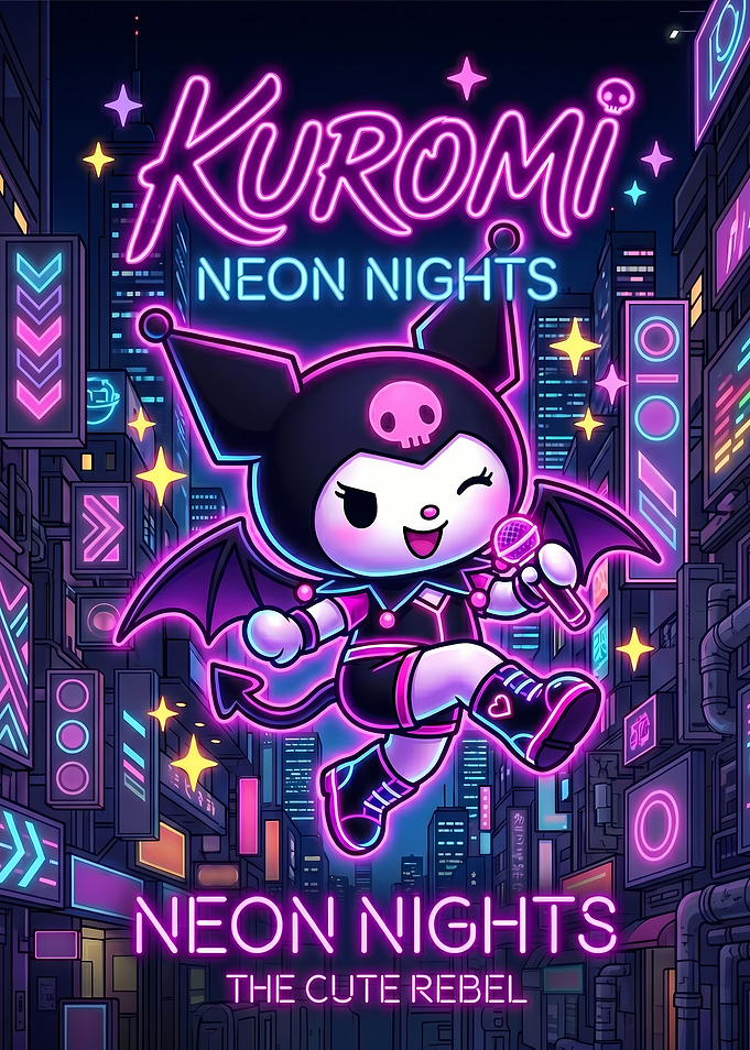 Kuromi Neon Nights The Cute Rebel