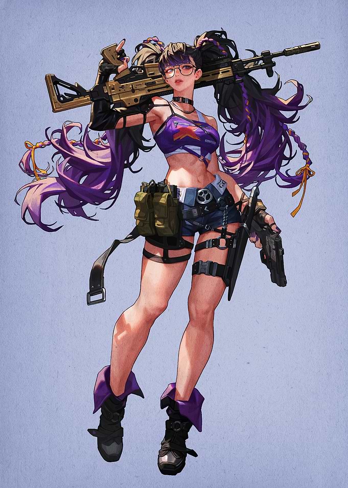 Anime Girl with Guns