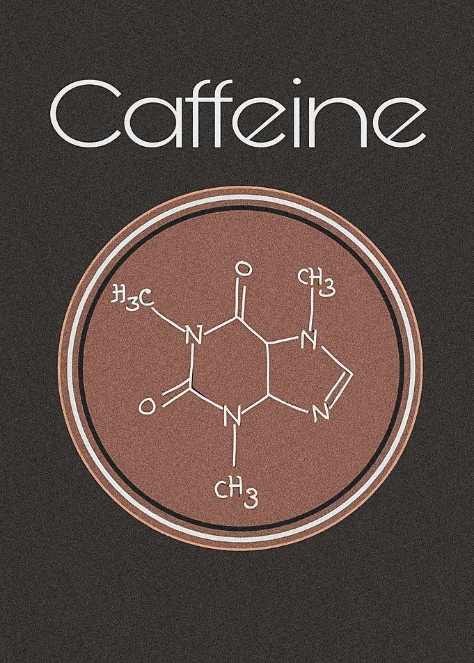 Caffeine Molecule Chemistry Art