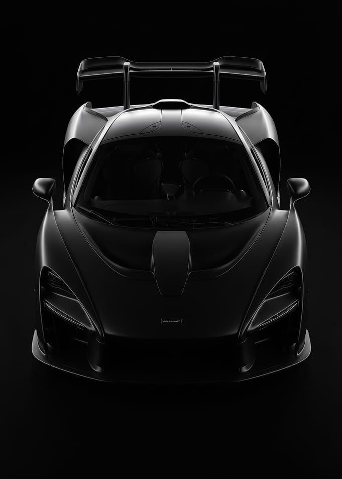 sleek Black McLaren Senna Sports Car
