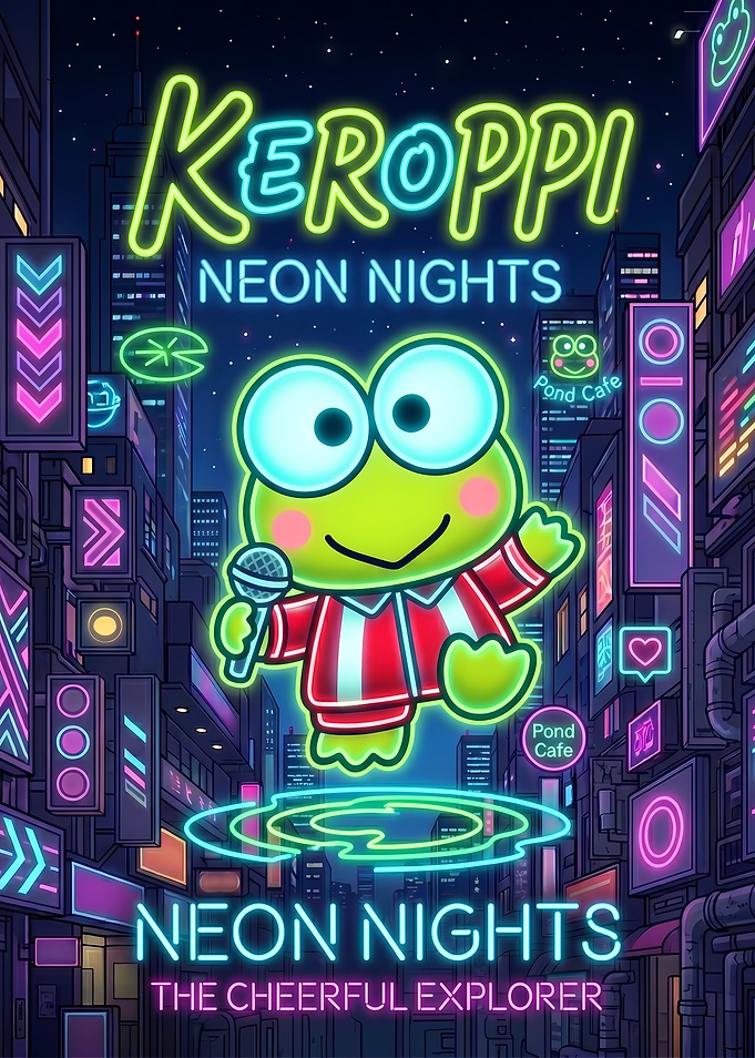 Keroppi Neon Nights The Cheerful Explorer