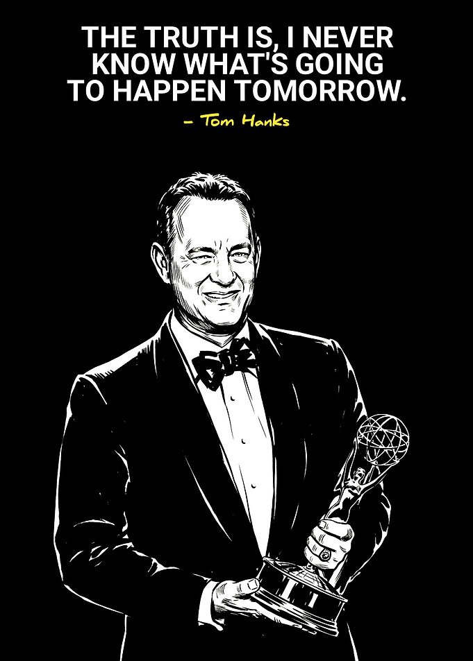 Tom Hanks with Emmy Award