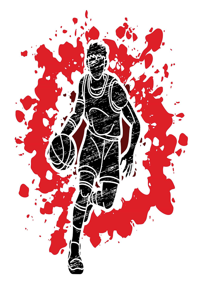 Basketball Player Dribbling