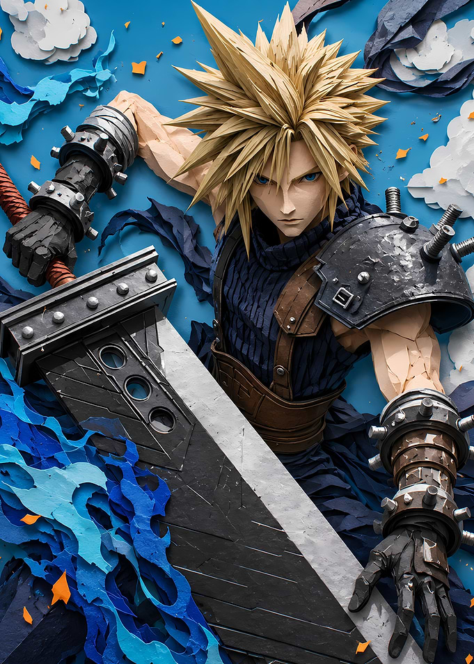 Cloud Strife Papercraft