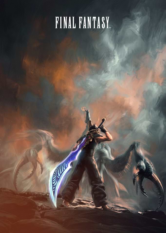 Final Fantasy Cloud Strife with Buster Sword