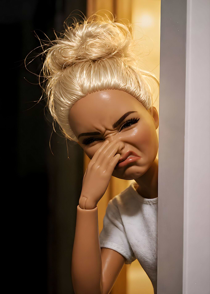 Doll with a disgusted