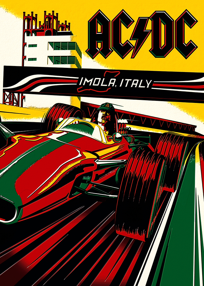 AC/DC Imola Italy Poster