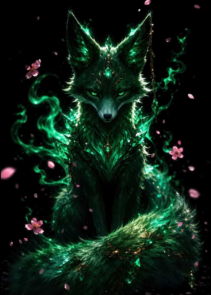Enchanted Emerald Fox