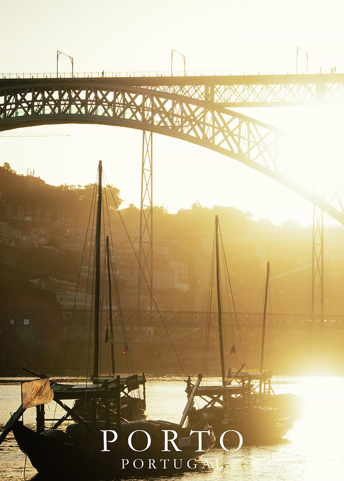 Porto Portugal Bridge and Boats