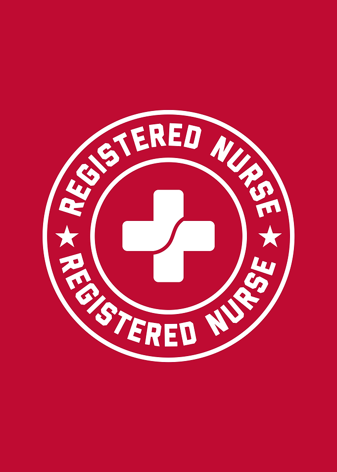 Registered Nurse Logo | Modern RN Medical Professional Emblem Design