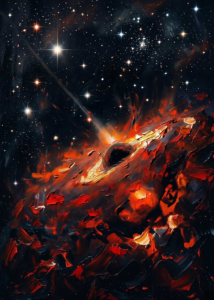 Black Hole and Nebula Painting