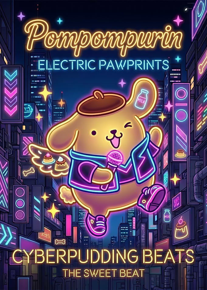 Pompompurin Cyberpunk City Concert