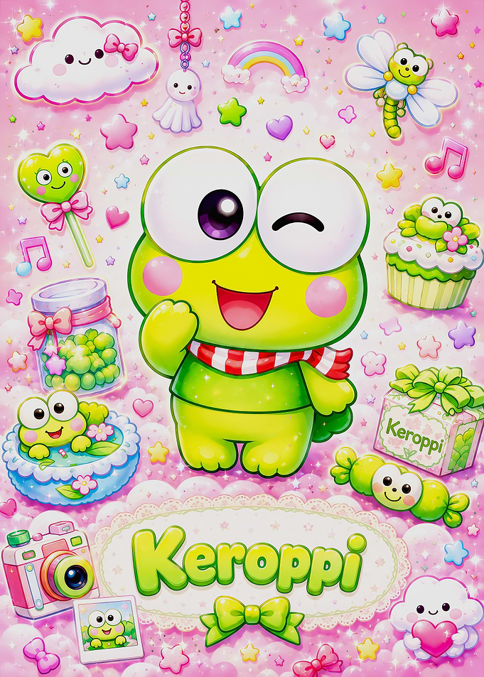Keroppi and Cute Kawaii Elements