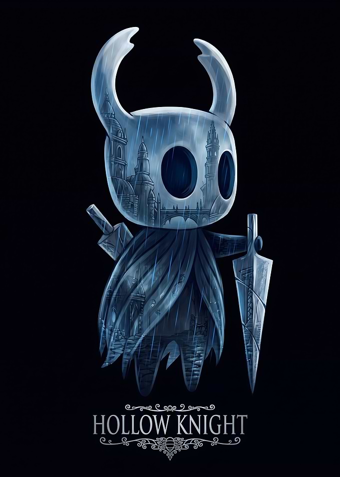 Hollow Knight Character in Rain