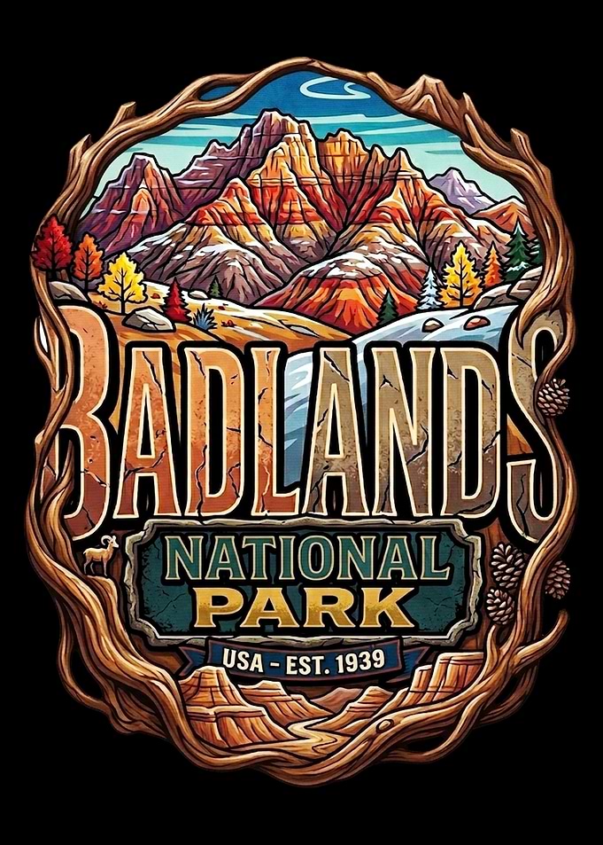 Badlands National Park Vintage Poster