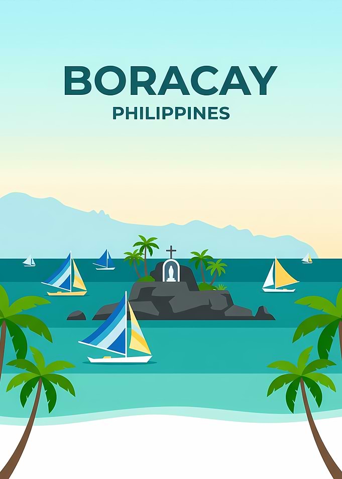 Boracay Philippines Travel Poster