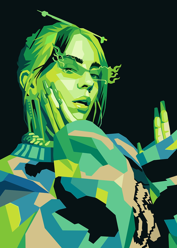 Billie Eilish Pop Art Portrait