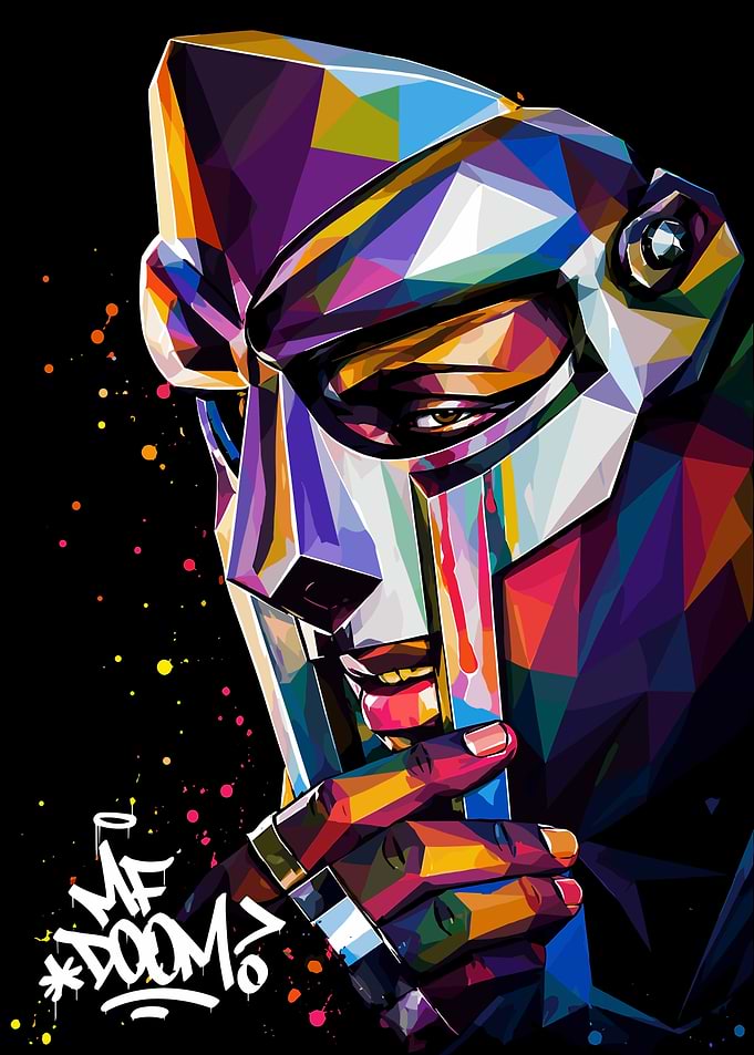 MF DOOM Pop Art Portrait