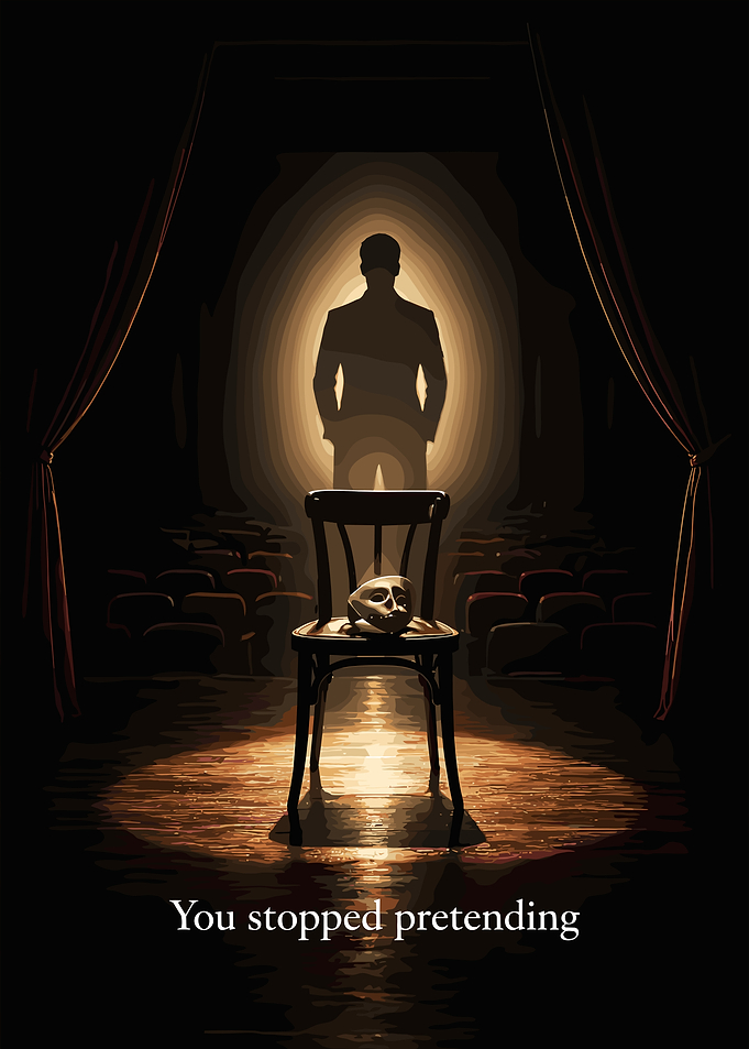 Man in Spotlight on Stage