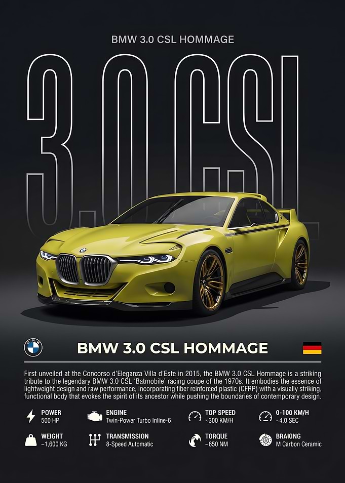 BMW 3.0 CSL Hommage Concept Car