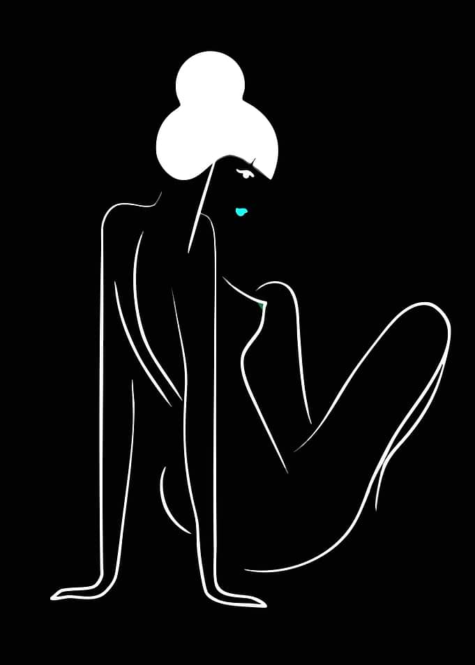 Minimalist Line Art of a Woman