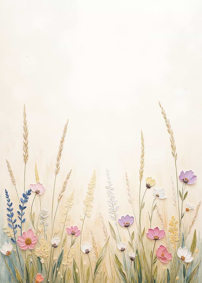 Textured Floral Meadow