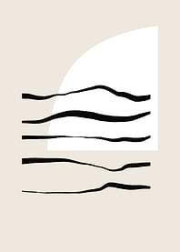 Abstract Wavy Lines Art