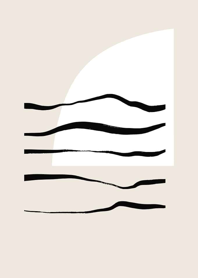 Abstract Wavy Lines Art