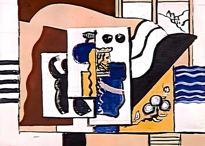 Fernand Leger - King Playing Card with Abstract Figures