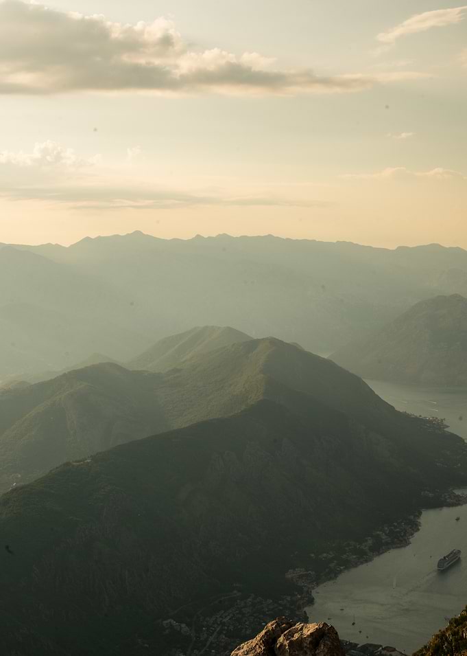 Mountain Range Overlooking Kotor Bay Montenegro
