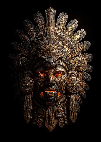 Aztec Sun God Mask