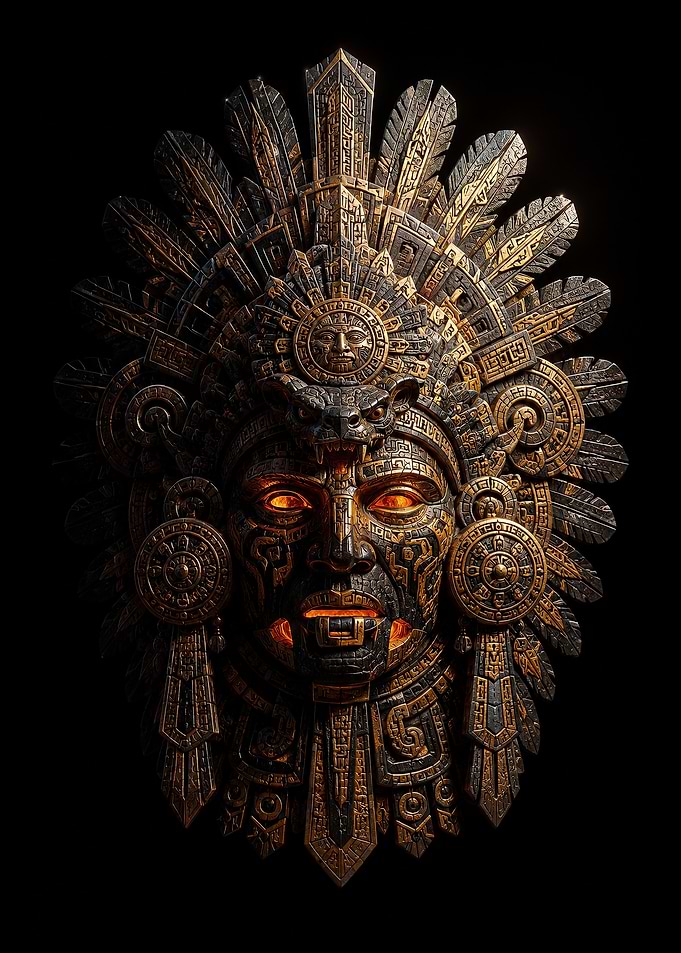 Aztec Sun God Mask