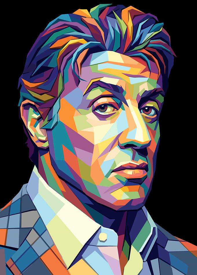 Sylvester Stallone Pop Art Portrait