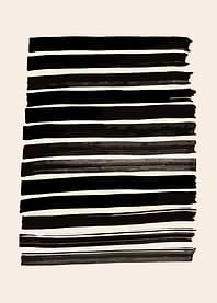 Abstract Black Brush Strokes on Beige Background