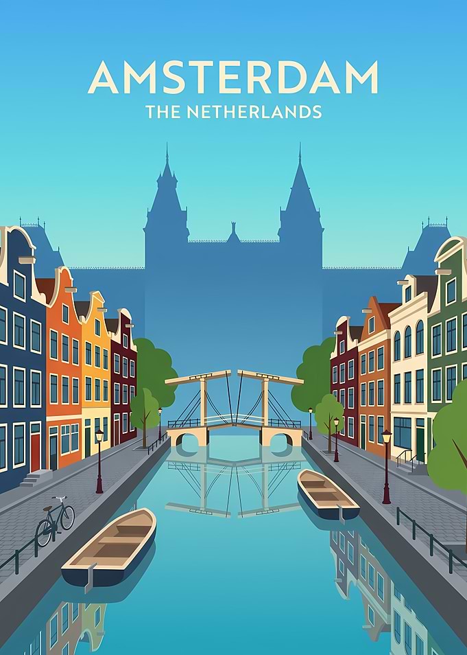 Amsterdam Canal Scene