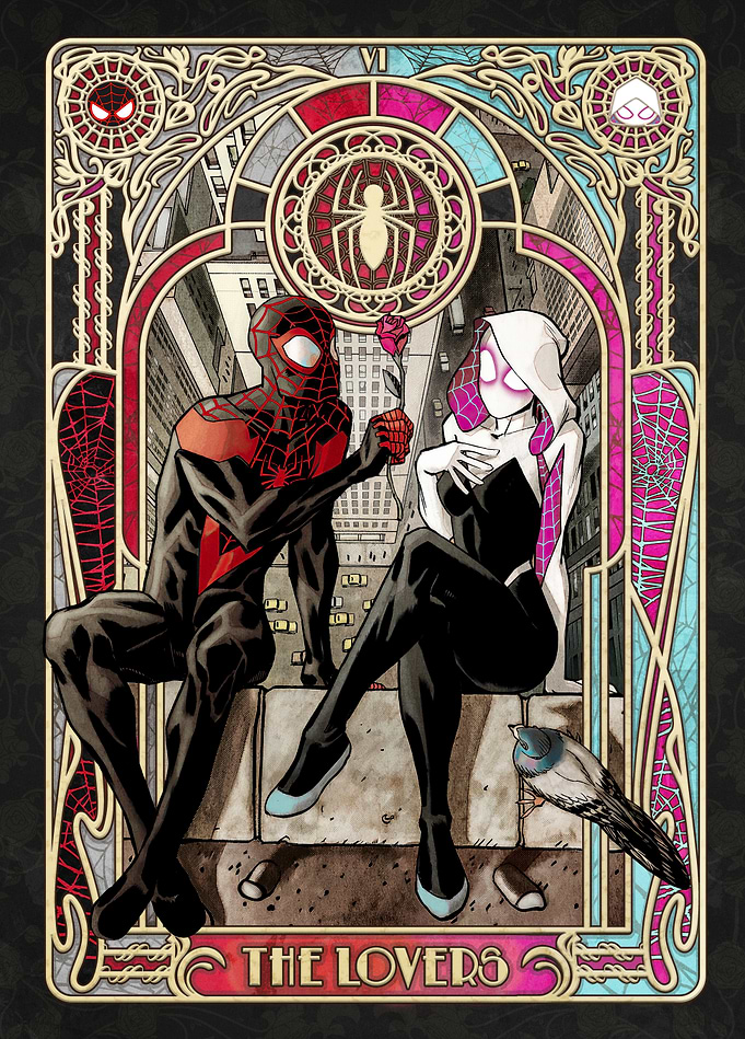 Miles and Gwen: The Lovers Tarot Card
