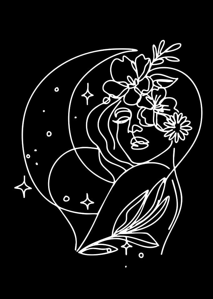 Celestial Woman with Flowers