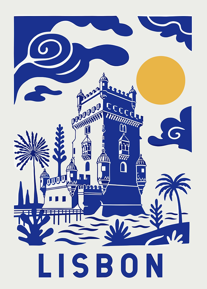 Lisbon Belem Tower Travel Poster